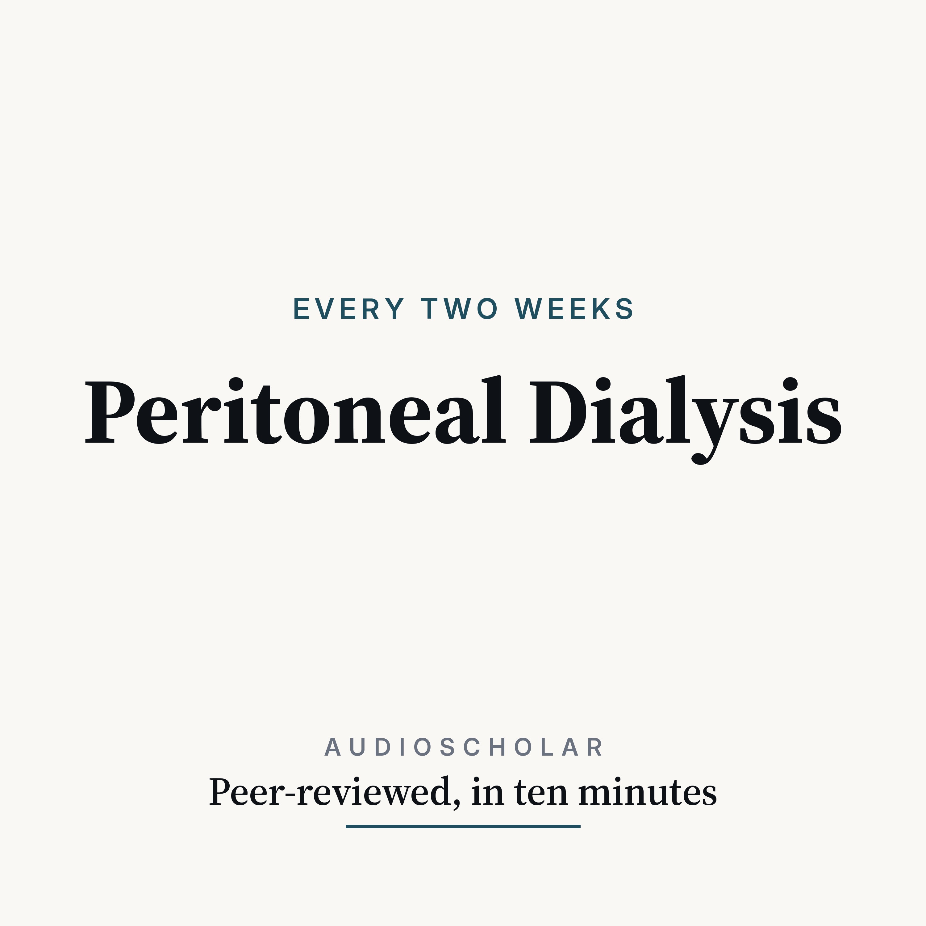 Peritoneal Dialysis Update — AudioScholar